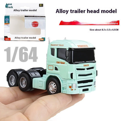 Modelo de Cabine de Caminhão em Liga 1:64, Estilo Retrô com Motor de Fricção, Brinquedo Perfeito para Crianças, Item de Colecionador em Miniatura