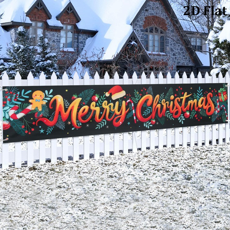 Christmas Outdoor Banner Merry Christmas Decorations For Home 2025 Outdoor Decor Xmas Navidad Noel Natal Happy New Year 2026