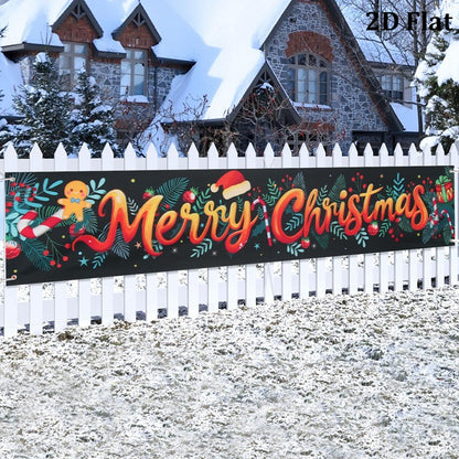 Christmas Outdoor Banner Merry Christmas Decorations For Home 2025 Outdoor Decor Xmas Navidad Noel Natal Happy New Year 2026