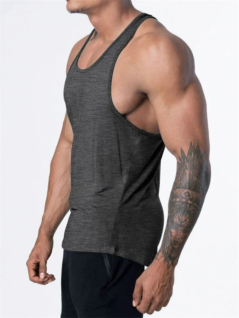 NEW Men's Fitness Tank Top Summer Training Undershirt men Basketball quick-dry Breathable loose Tank Top men casual Sports Vest