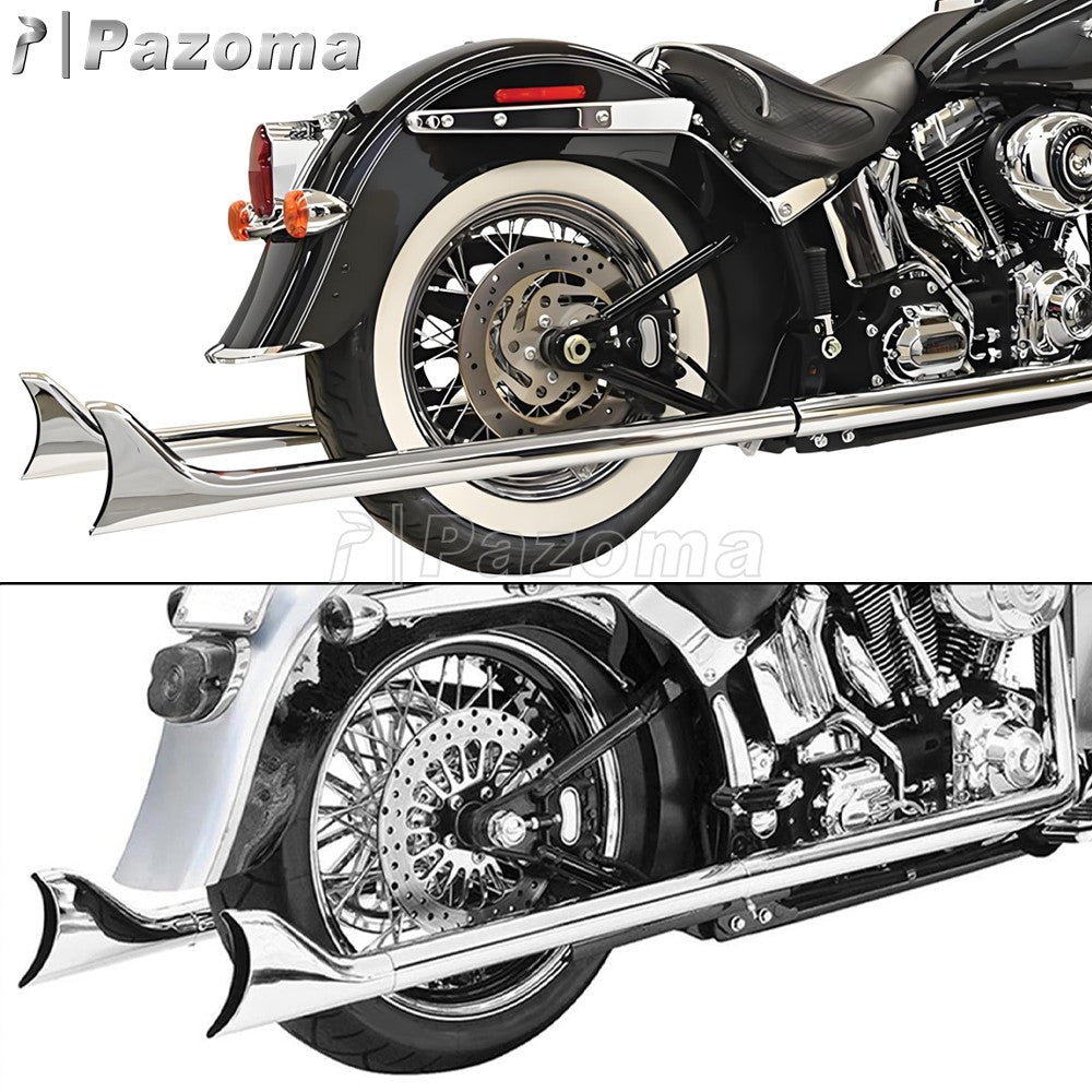 For Harley Softail Breakout Standard Slim Deluxe 2007-17 Motorcycle 33/36/39/42" Fishtail Exhausts Slip On Exhaust Pipe Muffler