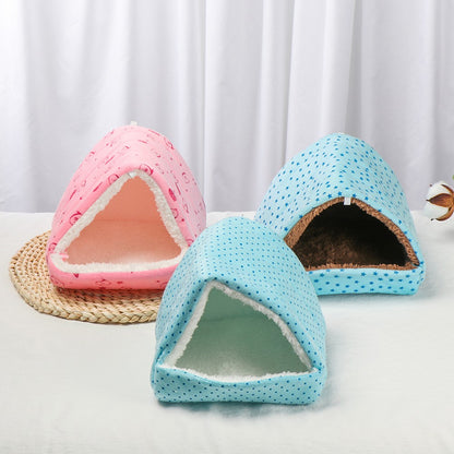 Inverno Bonito Desenho Animado Coelho Esquilo Mini Gaiola Ninho de Porquinho-da-Índia Pequenos Animais Ratos de Estimação Cama Casa de Hamster Quente Macia