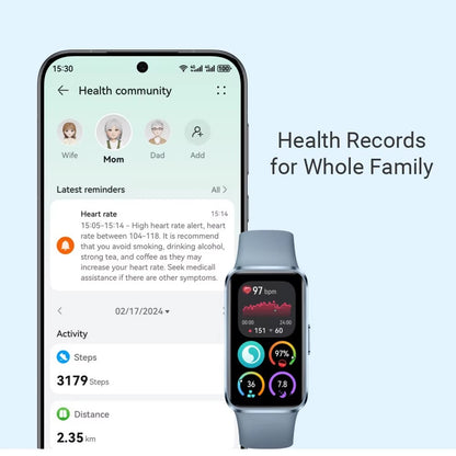 2025 NOVO Smartwatch HUAWEI Band 10 Original Compatível com IOS e Android, Monitoramento do Sono, Monitor de Saúde, 14 dias de bateria