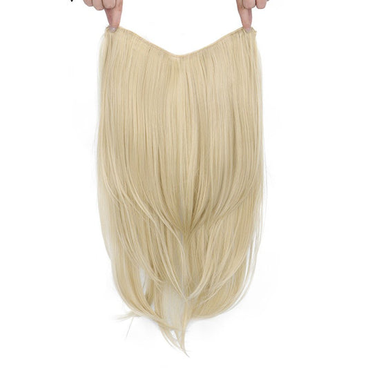 22Inch Synthetic V-Shape Long Straight Hair Extension Layered Hairpiece Natural Invisible Everyday Wear for Women Daily Party