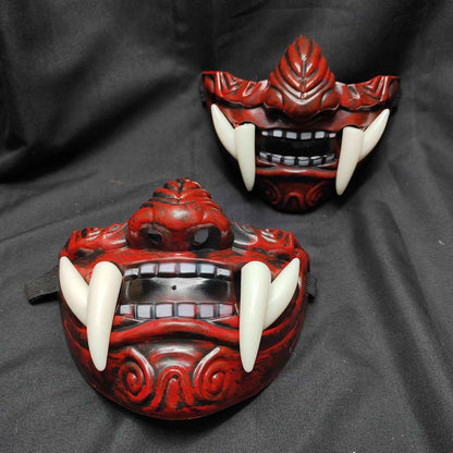 Japanese Samurai Ghost Devil Mask Halloween Devil Samurai Mask Role Playing Japanese Horror Killer Thick Plastic Mask Party Prop