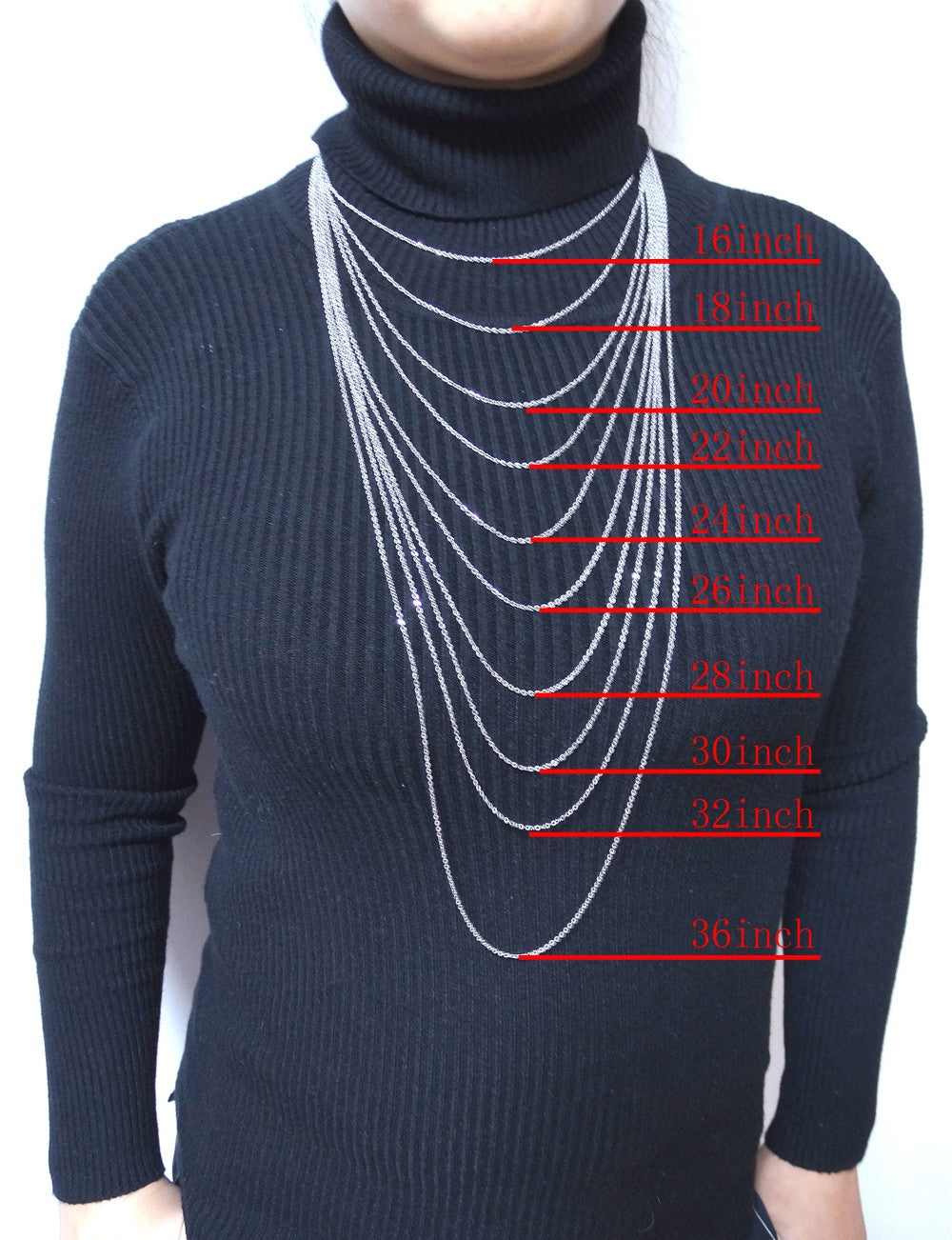 Homens Mulheres Joias 1mm 16" 18" 20" 22" 24" Polegadas Corrente de Elos Colar da Moda Colar de Aço Inoxidável Correntes Rolo Pop Clássicas