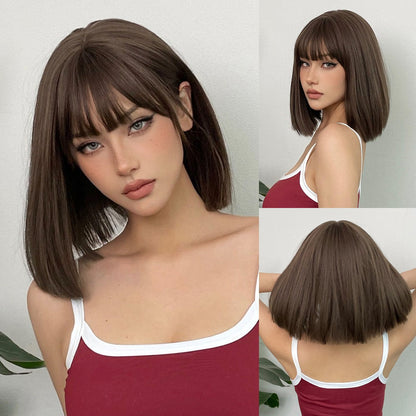 Nova peruca sintética de cabelo curto dourado claro para festa de Halloween, cosplay, uso diário, acessório de cabelo de alta temperatura