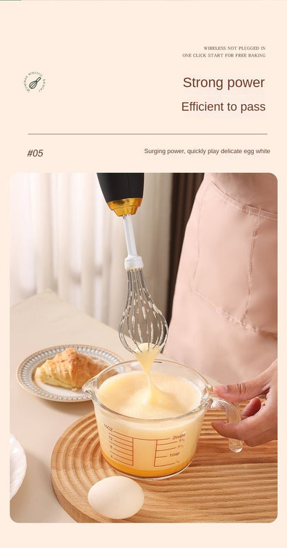 Mini liquidificador portátil USB, batedor de ovos, cafeteira portátil, cremeira, espumador de leite, mixer de alimentos recarregável de 3 velocidades para cozinha