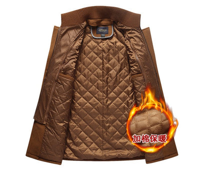 Winter Men's Jacket Oversized Wool Overcoat Solid Warm Pea Coats Thicken Casual Woolen Coat Men Clothing Parka A3F1303