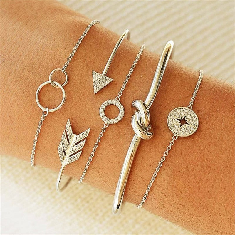 Conjunto de Pulseiras Femininas Corrente Cubana, Cor Dourada, Boho Retrô, Torção Grossa, Joias da Moda de Qualidade, 11 Peças, 2024