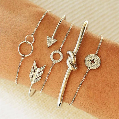 Conjunto de Pulseiras Femininas Corrente Cubana, Cor Dourada, Boho Retrô, Torção Grossa, Joias da Moda de Qualidade, 11 Peças, 2024