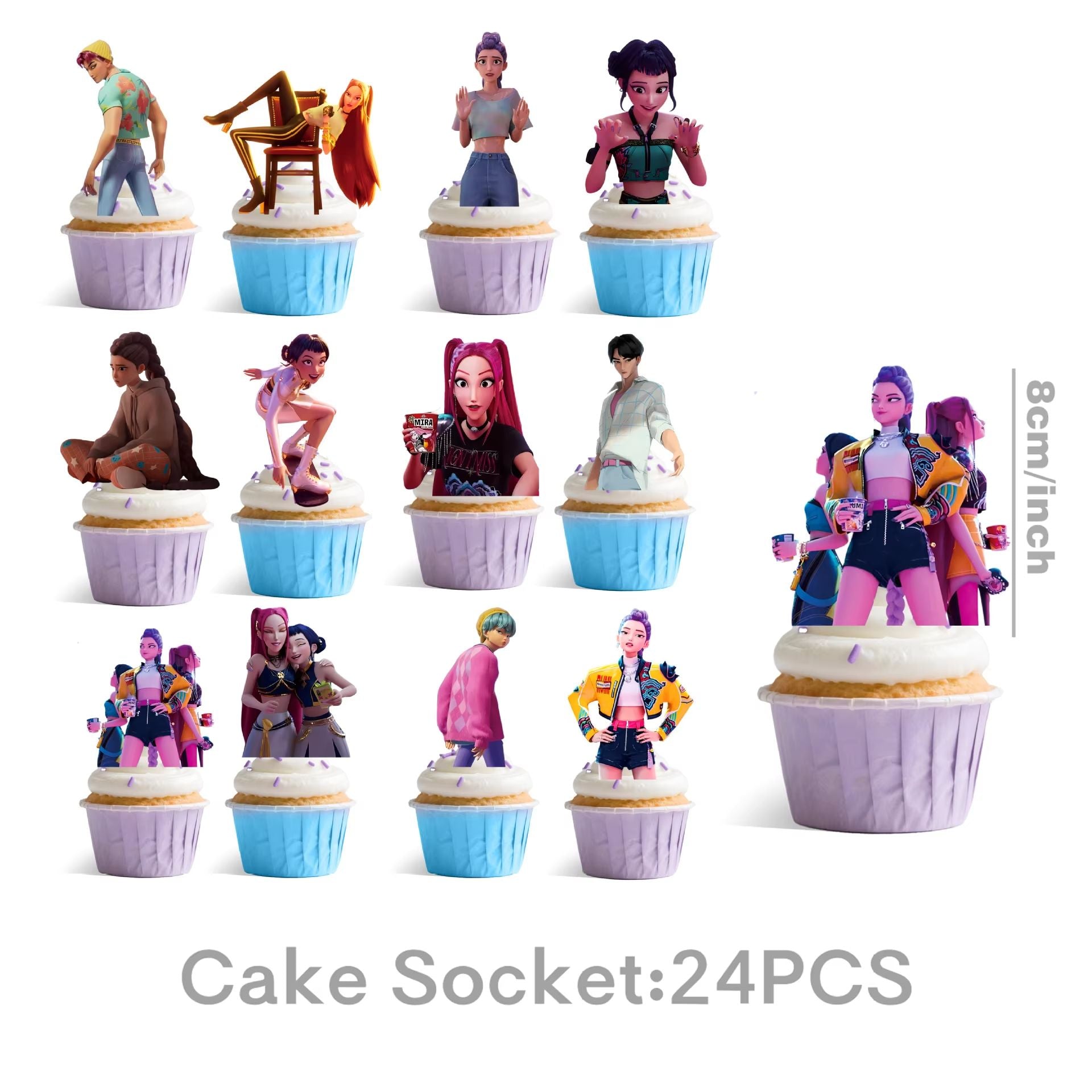 Hot K-Pop Birthday Party Decoration Set Kids Tableware Balloons Cups Plates Napkins Cake Topper Banner Gift Bag - Party Supplies