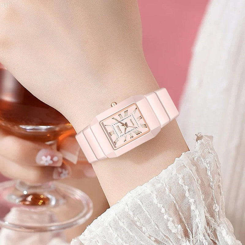 New Fashion LIGE Elegant Quartz Woman Watch Top Brand Luxury Ceramic Strap Waterproof Simple Dial Watches for Women Ladies Gifts