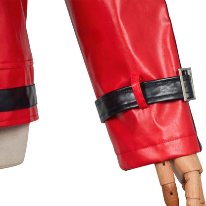 Michael Jackson Cosplay Costumes Wig Red Leather Jacket for Thriller Cosplay Halloween Adults