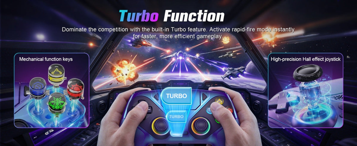 Controller for Playstation 5/PS5/PS5 Pro/Slim/PC,Wireless Gamepads RGB Joystick Turbo/Marco Program Dual Vibrate Game Controle