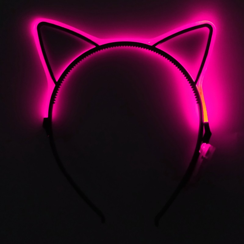 Luminous Cat Ears LED Hair Band Kawaii Accessories Cosplay Supplies Glowing Colorful Headband For Birthday Christmas