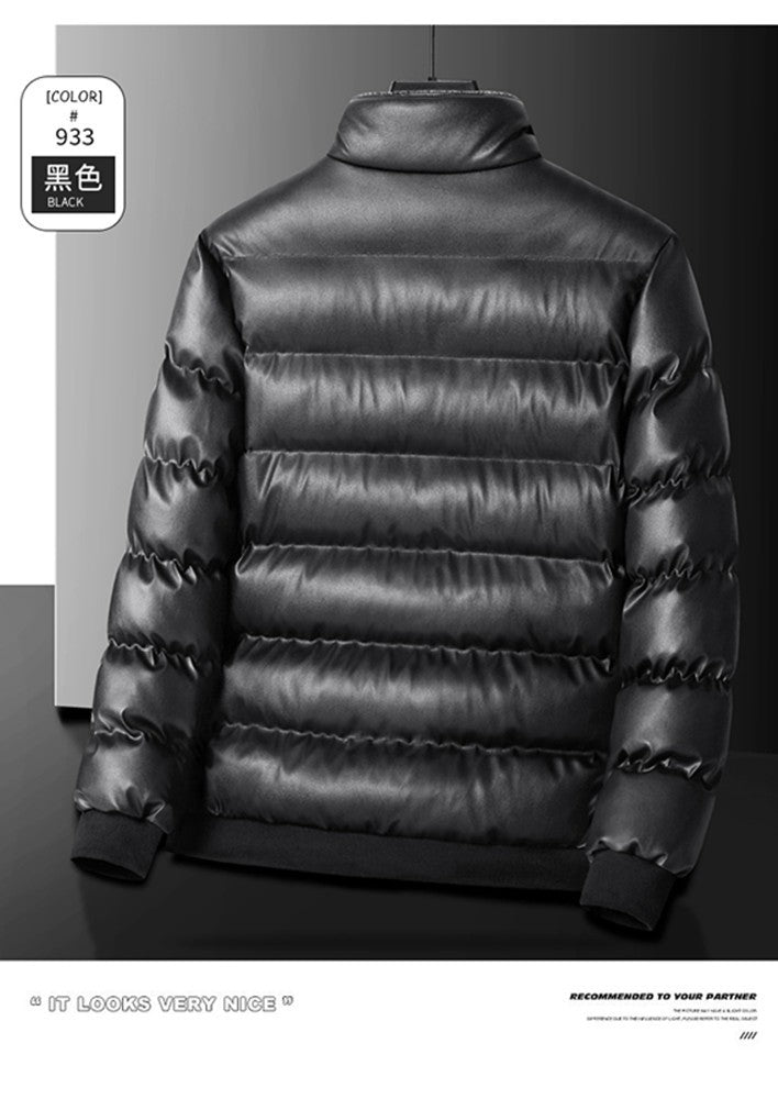 2024 Autumn/Winter New Men's Cowboy Coat Men's Youth Collar Jacket Men Single row Concealed Buckle Casual top big size