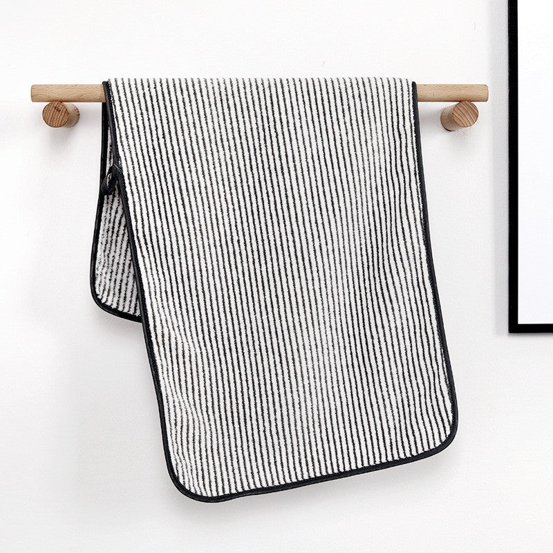 Bamboo charcoal fiber bath towel, dry hair cap, coral velvet, thickened shower gift, antibacterial towel, quick drying for men a