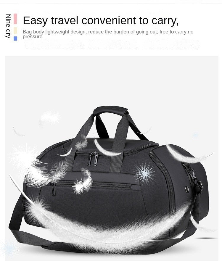 Custom logo large capacity travel bag for men waterproof sports outdoor travel bag print name hand luggage backpack with shoes