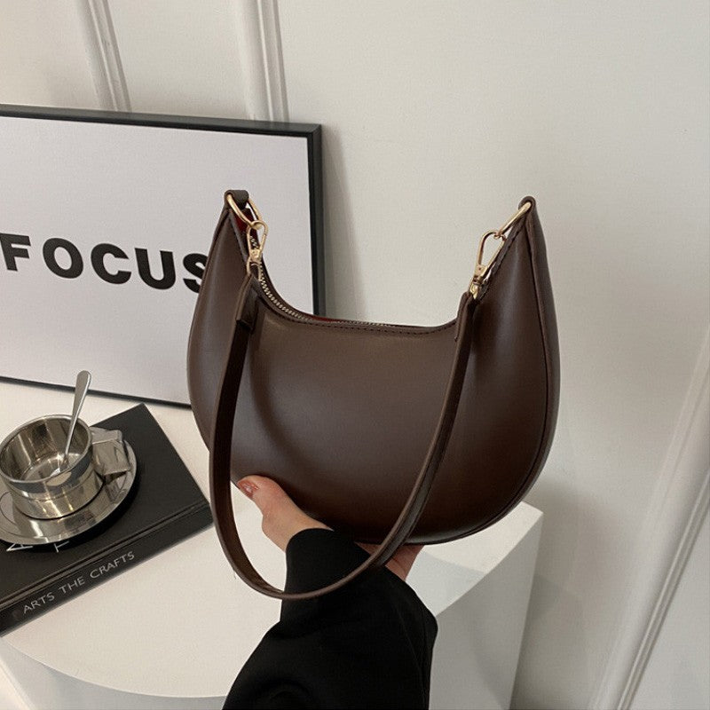 New Fashionable High-end Moon-shaped Baseball Bag Showing Luxury Women's Single Shoulder Bag Elegant lady Handbags bolso mujer
