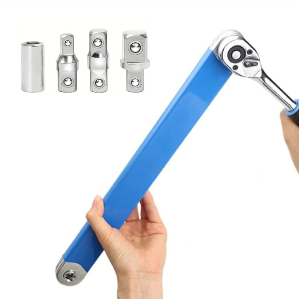 Chave Catraca de Extensão Longa Rotativa Torque Soquete de Impacto Grande Chave Inglesa Espaços Apertados Ferramentas Automotivas 1/2", 1/4" e 3/8