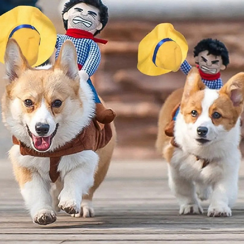 Roupas de Cachorro Fantasia de Cowboy Engraçada para Cães, Traje de Algodão para Cães Pequenos, Médios e Grandes, Suprimentos para Animais de Estimação, Presente e Decoração para Cães