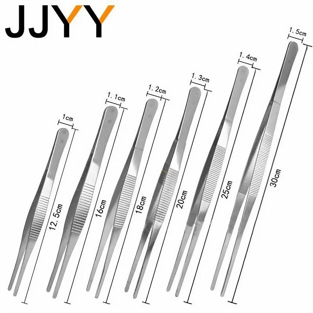 JJYY 304 Stainless Steel Food Tongs Long Handle Non-Slip Barbecue Tongs Steak Tongs Kitchen Cooking Tools kitchen accessories