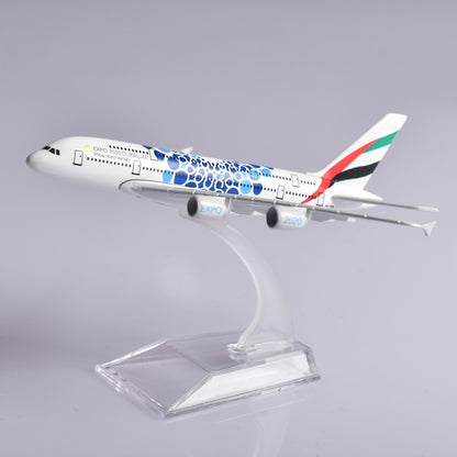 JASON TUTU Emirates Airbus A380 Aeronave Diecast Metal 1/400 Escala Miniatura Avião Modelo Aviões Dropshipping