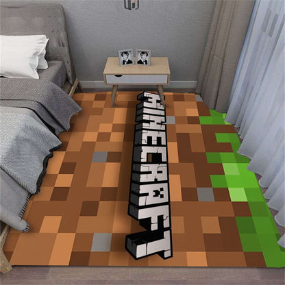 MINISO Trendy Pixel Game Art Floor Mat for Living Room Bedroom E-Sports Room Durable Washable Rug Modern Decor Gift for Gamer