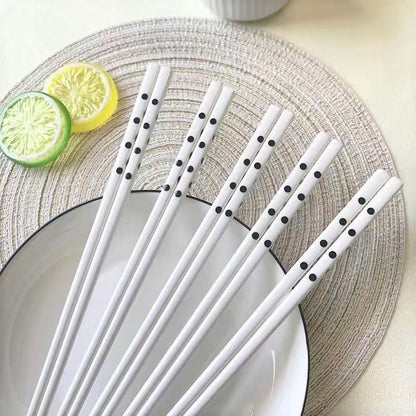 2/4 Pares de Hashis de Cerâmica Estilo Polka Dot Ins, Hashis Simples Anti-escaldantes para Sushi, Resistentes a Bolor, Hashis Chineses