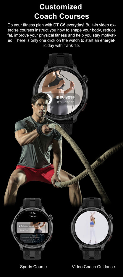 New Outdoors Military T-Rex3 Offline Map GPS SmartWatch 10ATM Waterproof Watch 4GB Memory Compass Voice Call Sports Bracelet Men