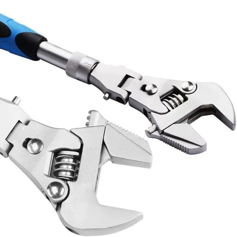Chave de Torque Multifuncional 5 em 1 de 10 Polegadas Chave de Catraca Ajustável Chave Dobrável de 180 Graus Ferramenta Manual de Manutenção Doméstica