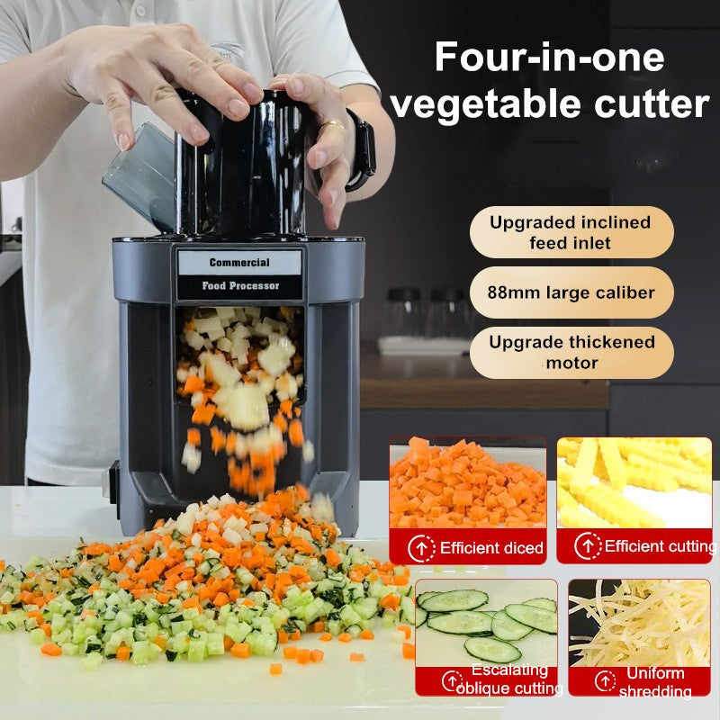 4-in-1 Electric Vegetable Chopper Automatic Food Processor Small Appliance for Cooking Heavy-Duty Meat Grinder for Home