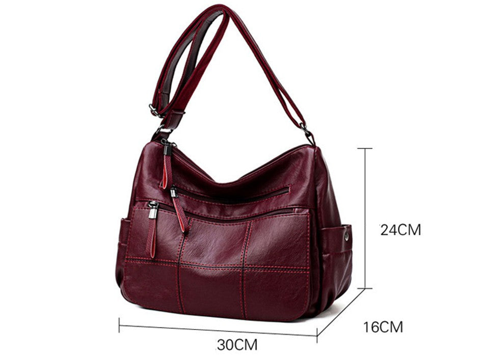2 Layers Genuine Brand Leather Shoulder Messenger Luxury Handbags Women Bags Designer High Quality Crossbody Bags for Women Sac