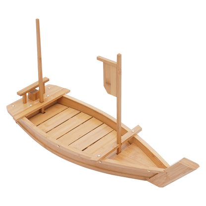 Bandeja Para Servir Sushi em Formato de Barco Compatível com Gelo Seco Design Destacável Rebites de Metal Cantos Arredondados Ideal Para Festas