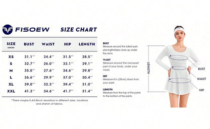 Slim Fit Women 2-In-1 Tennis Dress Athletic Golf Dress With Built-In Shorts Vintage Aesthetic Sporty Streetwear women clothing