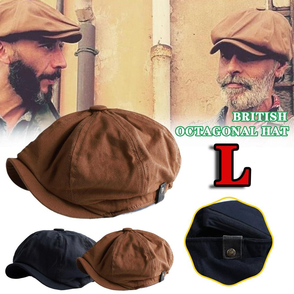 Men Retro Beret British Hat Wool Blend Vintage Herringbone Tweed Men Casual Newsboy Hat Flat Cap British Style Newsboy Cap 2026