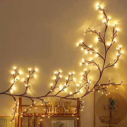 Cherry LED Tree Branch Lights 8 Modes USB Powered Cherry Blossom Branch Decoration Night Lights for Indoor Home Walls and Doors