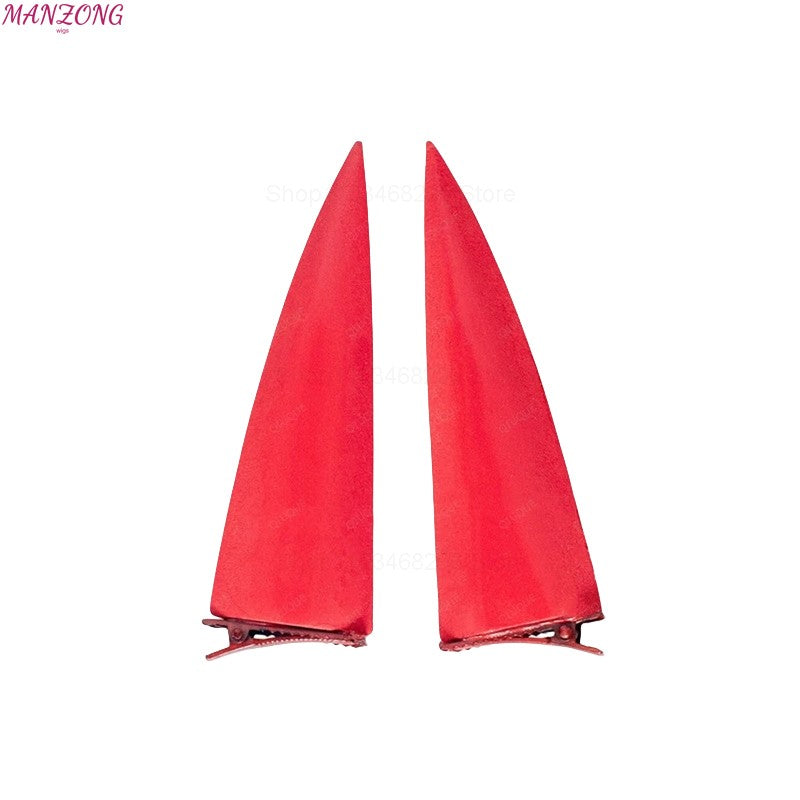 High Quality Game Impact Arataki Itto Cosplay Wig Heat Resistant Synthetic Hair Anime Wigs + Red Horn Prop Accessories