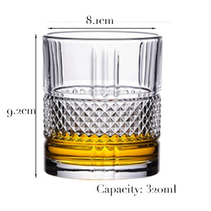 1 Copo de Uísque, Copos Tumbler para Whisky On the Rocks, Vidraria para Coquetéis, Scotch, Bourbon, Gin, Vodca, Conhaque