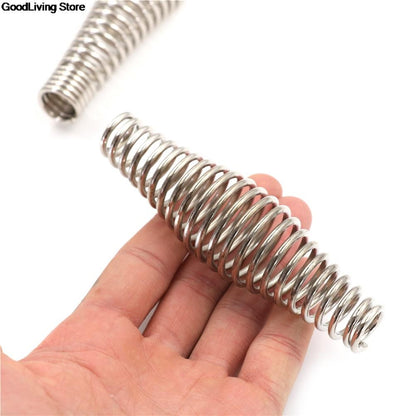 1PC 11/14cm Metal BBQ Pit Grill Stainless Steel Handle Spring for Wood Furnace Stove Barbecue Smoker Fireplaces Accessories