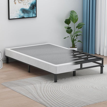 Box Spring de Casal 5 Polegadas para Cama de Solteiro, Suporte de Colchão de Metal para 3000 lbs com Capa de Tecido de Fácil Limpeza