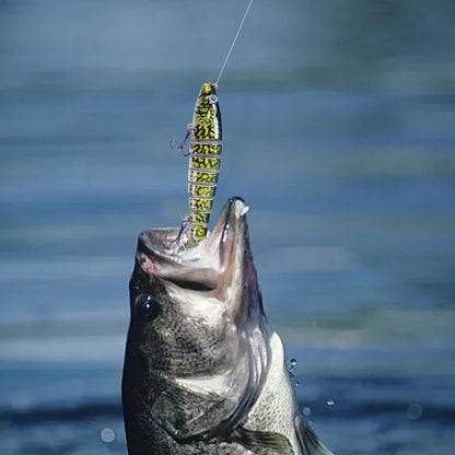 Iscas Artificiais Articuladas Wobblers para Pesca de Lúcio 13,4cm, Seções Múltiplas, Isca Rígida Artificial para Trolling, Ferramentas de Pesca de Carpa e Lúcio