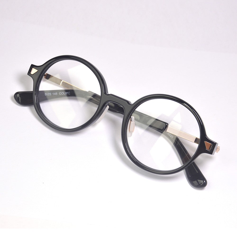 Óculos de Grau de Acetato Redondos Grandes da Moda para Mulheres Óculos Redondos de Tamanho Grande para Homens Design Alemão Flexível com Grau