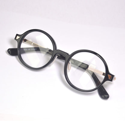 Óculos de Grau de Acetato Redondos Grandes da Moda para Mulheres Óculos Redondos de Tamanho Grande para Homens Design Alemão Flexível com Grau