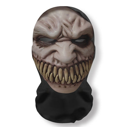 Halloween Ghost 3D Printed Mask, Stretchy Mesh Full Head Accessory, Fun Horror Cosplay Party Halloween