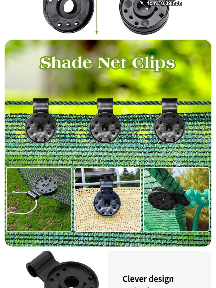 50Pcs Shade Cloth Clips Shade Fabric Clamps Grommets For Net Mesh Cover Sunblock Fabric In Garden Backyard Greenhouse Fixer