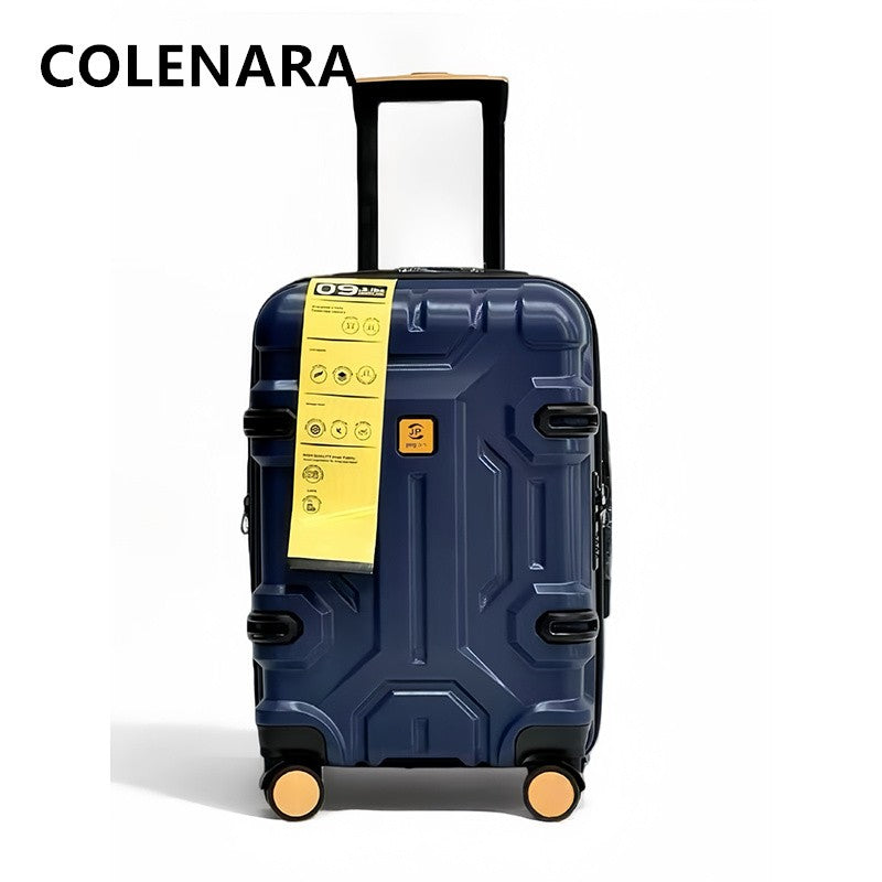 COLENARA Suitcase New ABS + PC Boarding Box Three Sets of Large-capacity Trolley Bags Women's Wheeled Travel Bag Luggage