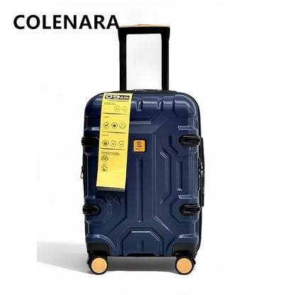 COLENARA Suitcase New ABS + PC Boarding Box Three Sets of Large-capacity Trolley Bags Women's Wheeled Travel Bag Luggage