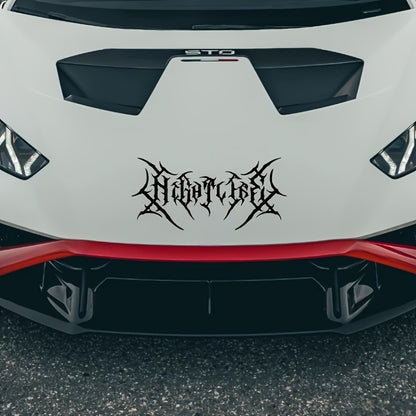 Nightlife Style, Gothic Sticker/black/white/versatile Style/Suitable for SUV Small Car Sunscreen Adhesive Watertight Car Sticker